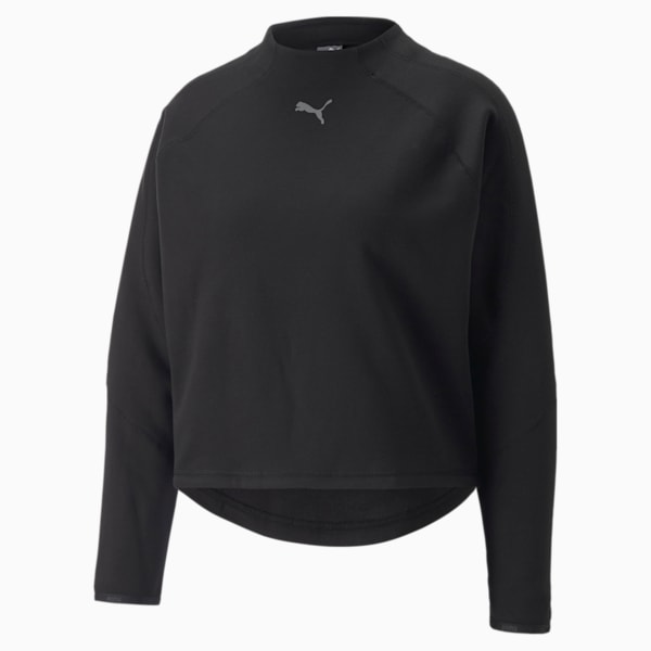 Evostripe High Neck Relaxed Fit Women Relaxed Fit Sweatshirt, Puma Black, extralarge-IND