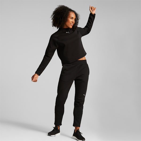 Evostripe High Neck Relaxed Fit Women Relaxed Fit Sweatshirt, Puma Black, extralarge-IND