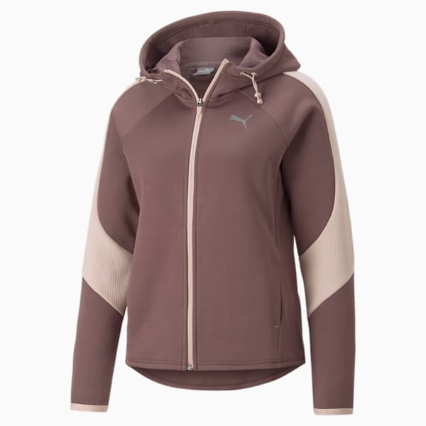 Evostripe Full-Zip Hoodie, Dusty Plum, extralarge-IND