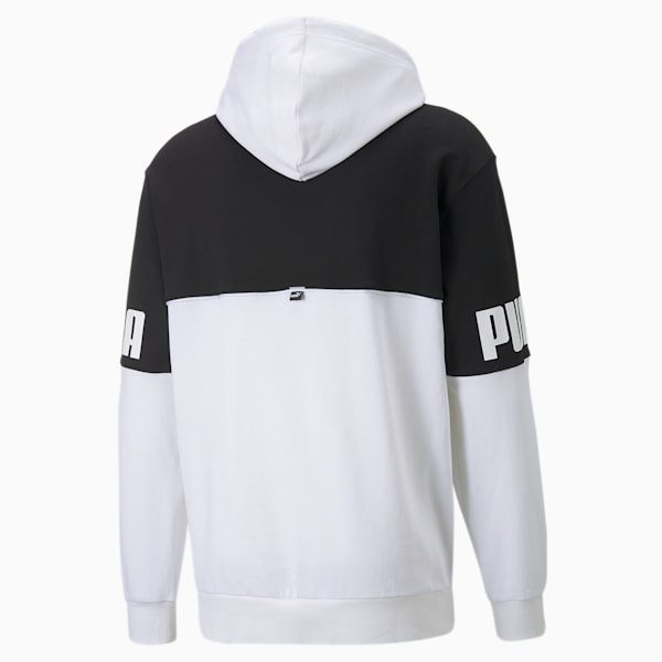 Power Colourblock Men's Regular Fit Hoodie, Puma White, extralarge-IND