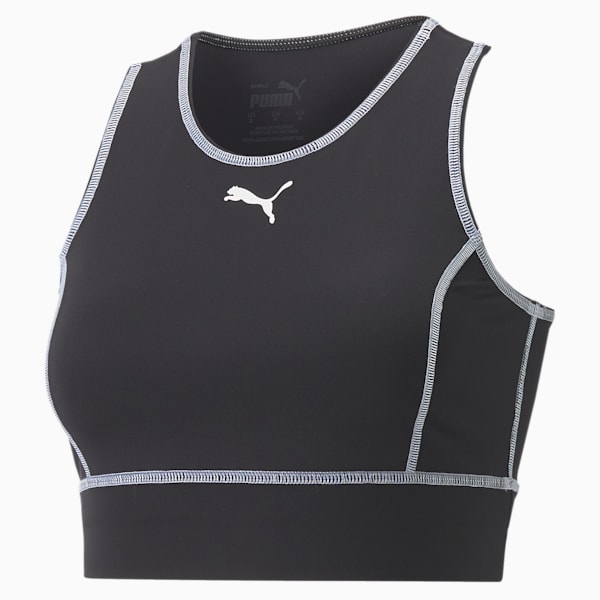 Modern Sports Women's Crop Top, Puma Black, extralarge-IDN