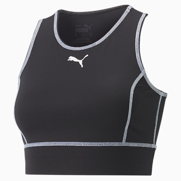 Modern Sports Women's Crop Top, Puma Black, extralarge-IND