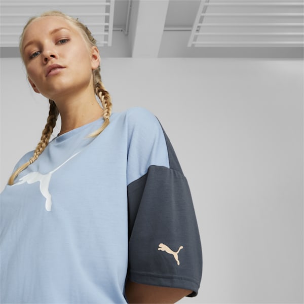 Modern Sports Women's Fashion Oversized T-Shirt, Blue Wash, extralarge-AUS