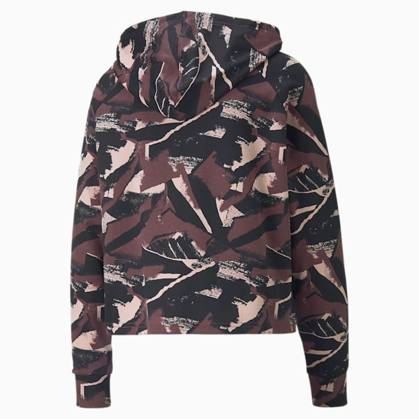 Modern Sports Women's Printed Relaxed Fit Hoodie, Dusty Plum, extralarge-IND