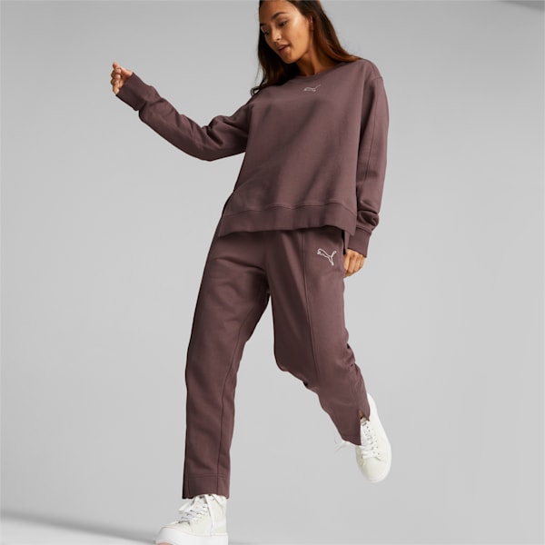 HER Crew Neck Women's Relaxed Fit Sweatshirt, Dusty Plum, extralarge-IND