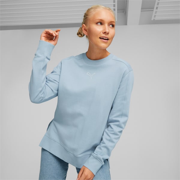 HER Crew Neck Women's Relaxed Fit Sweatshirt, Blue Wash, extralarge-AUS