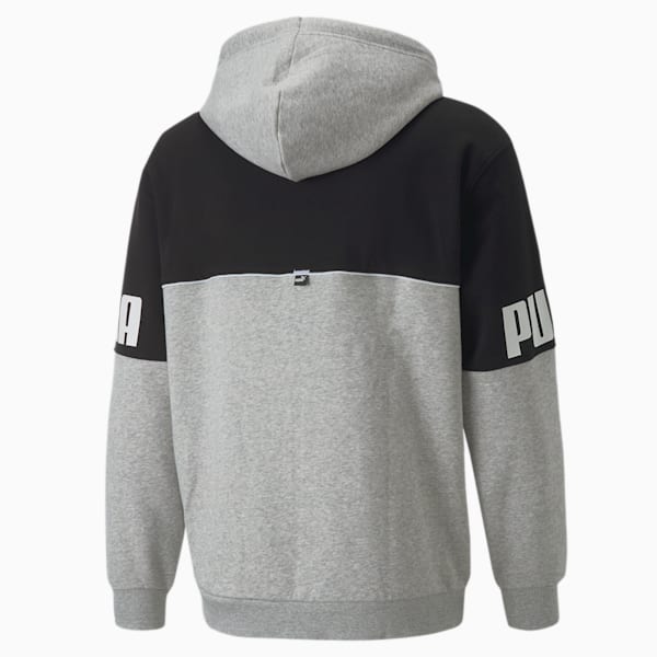 Power Men's Regular Fit Full Zip Hoodie, Light Gray Heather, extralarge-IND