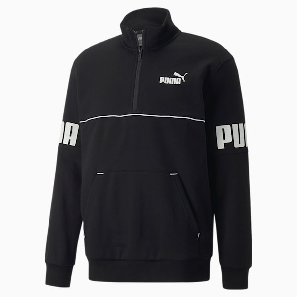 PUMA Power Half-Zip Men's Sweatshirt, Puma Black, extralarge