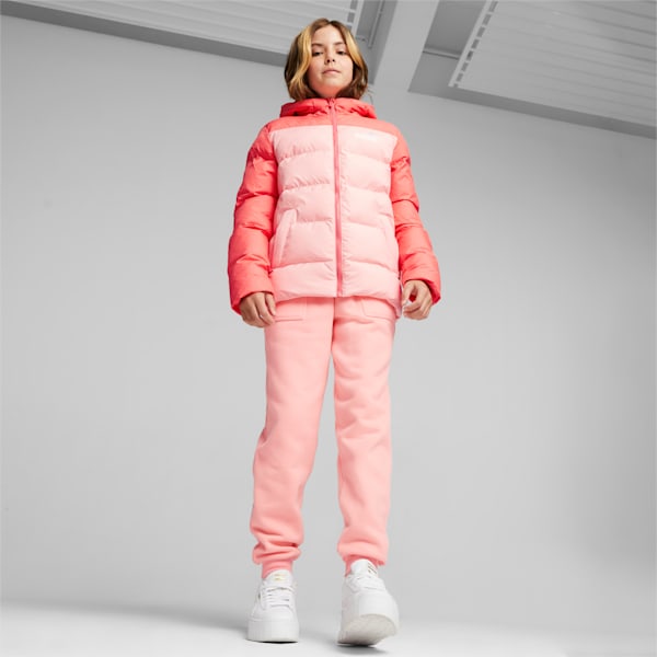 キッズ カラーブロック ポリボール フーデッド ジャケット 116-152cm, Peach Smoothie, extralarge-JPN