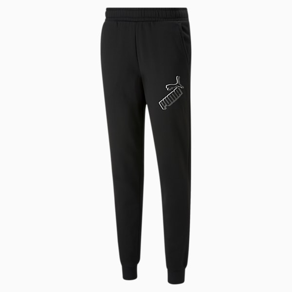 Essentials+ Big Logo Men's Sweatpants, Puma Black, extralarge