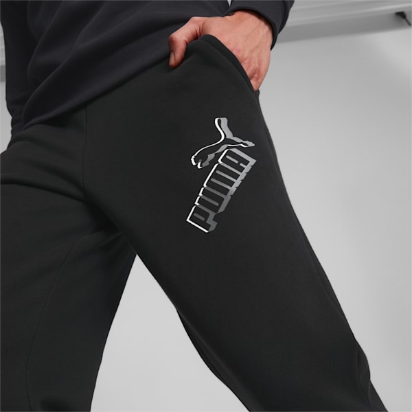 Essentials+ Big Logo Men's Sweatpants, Puma Black