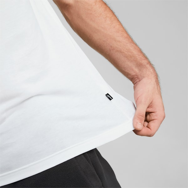 Camiseta Essentials+ con logo grande para hombre, Puma White