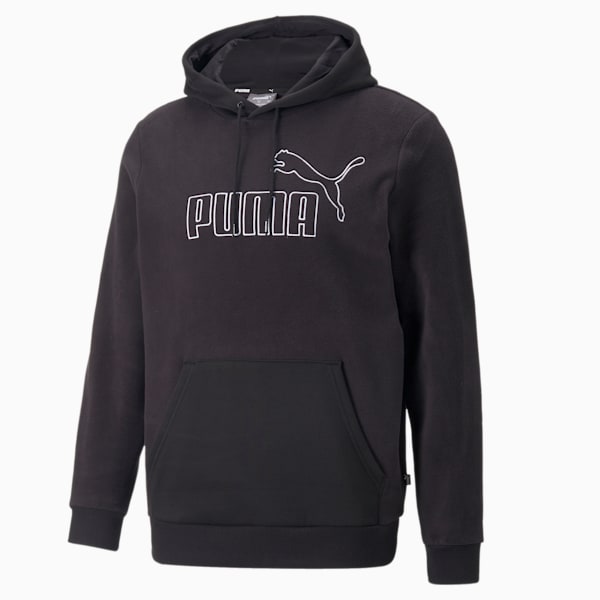 Sudadera de tejido polar con capucha para hombre Essentials, Puma Black, extralarge