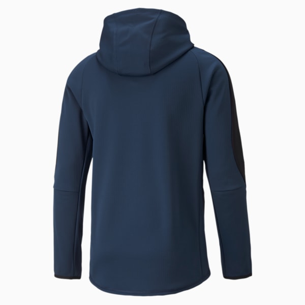 Evostripe Full-Zip Warm Men's Slim Fit Hoodie, Marine Blue, extralarge-IND