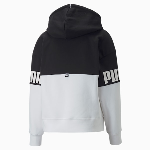 Power Colourblock Women's Hoodie, Puma Black, extralarge-IND