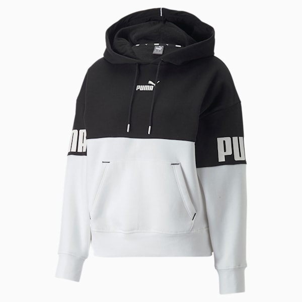 Power Colourblock Women's Hoodie, Puma Black, extralarge-IND