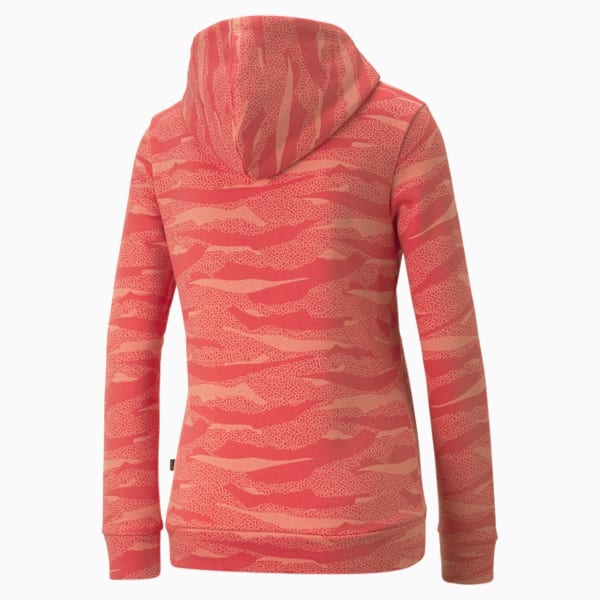 Animal Printed Full-Length Women's Hoodie, Salmon, extralarge-IND