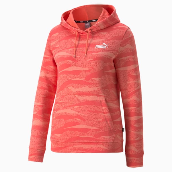 Animal Printed Full-Length Women's Hoodie, Salmon, extralarge-IND