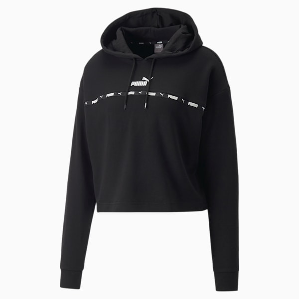 Power Tape Women's Relaxed Fit Hoodie, Puma Black, extralarge-IND