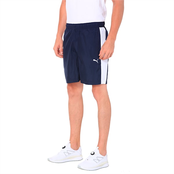Zippered Woven Shorts, Peacoat-Puma White, extralarge-IND