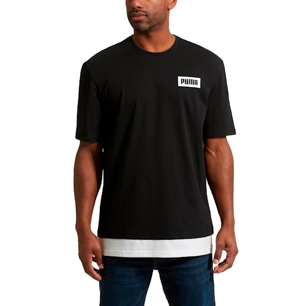 Men's Rebel Tee, Cotton Black, extralarge