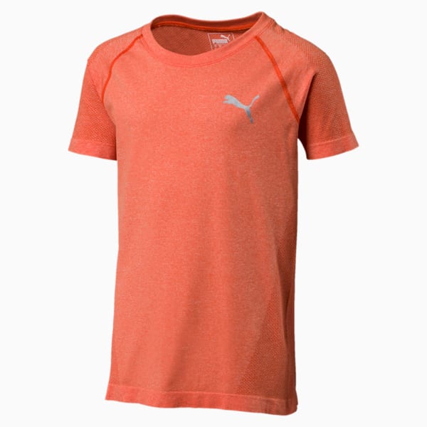 Boys' Evoknit Tee, Firecracker Heather, extralarge-IND