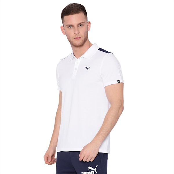 Poly Cotton Polo, Puma White-Peacoat, extralarge-IND