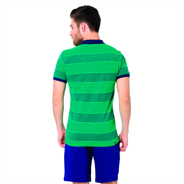 Stripe Pique Polo 1, Bright Green-Peacoat, extralarge-IND