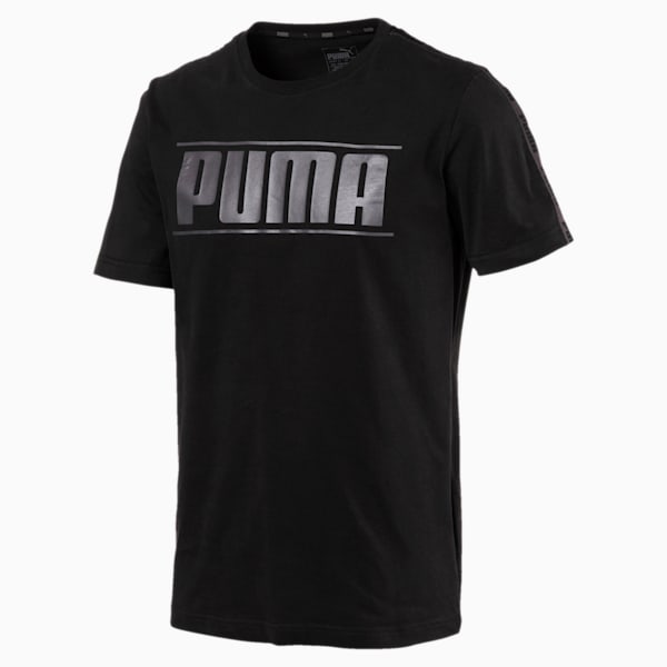 Rebel Tape Logo Tee, Cotton Black, extralarge-IND