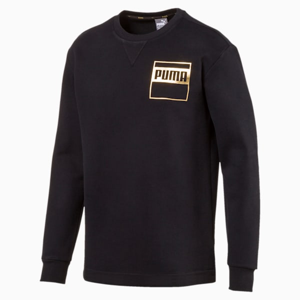 PUMA Rebel Gold Crew FL, Cotton Black, extralarge-IND