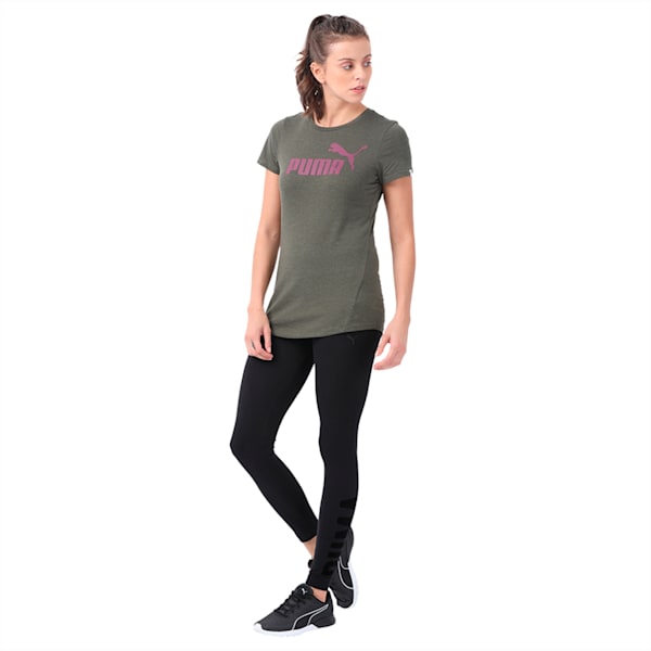 ESS Logo Tee Heather W, Olive Night, extralarge-IND
