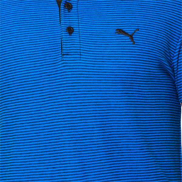 Pin Stripe Polo, Indigo Bunting-Puma Black, extralarge-IND