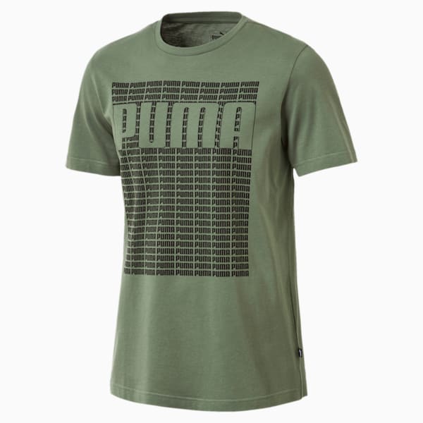 PUMA Wording Tee Cotton Black, Laurel Wreath, extralarge-IND