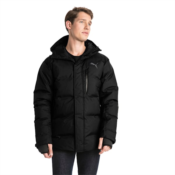 Men's Protect 650 Hooded Down Jacket, Puma Black, extralarge-IND