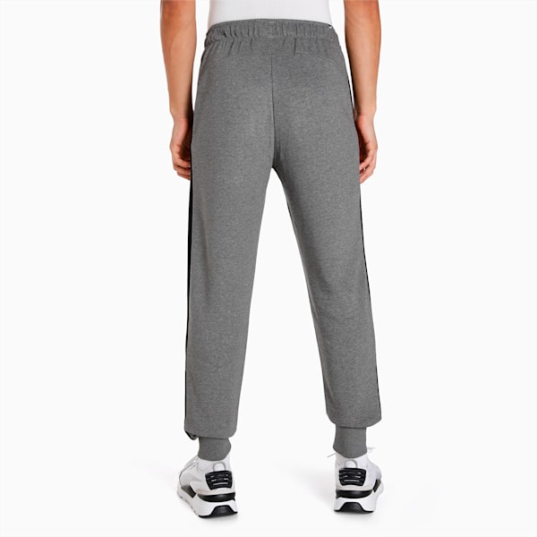 Contrast Cuffed Knitted Men's Sweatpants, Medium Gray Heather, extralarge-IND