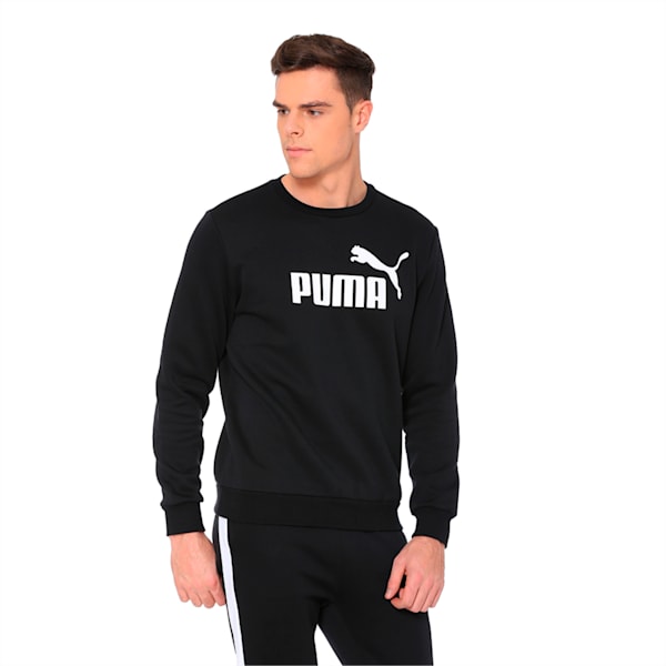 Essentials Fleece Crew Neck Men's Sweater | PUMA