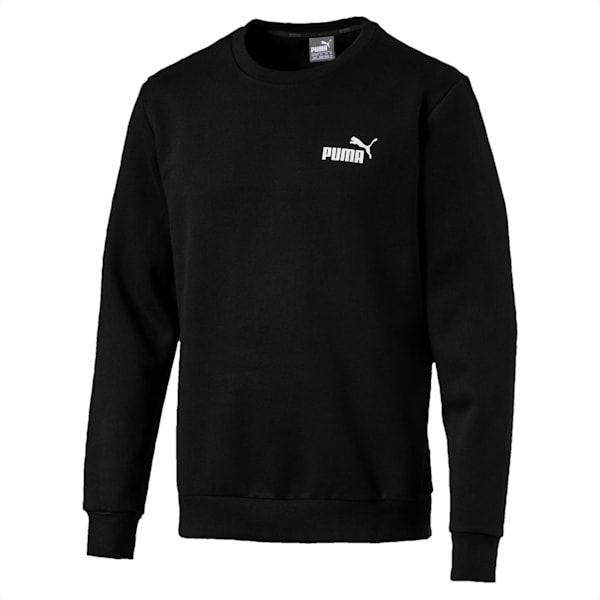 Essentials Fleece Crew Neck Men's Sweater, Puma Black, extralarge-IND