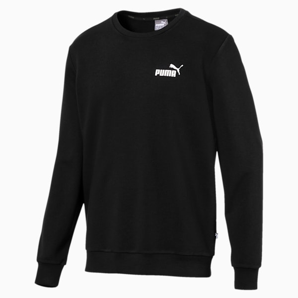 Essentials Men's Crew-Neck Sweatshirt, Puma Black, extralarge-IND