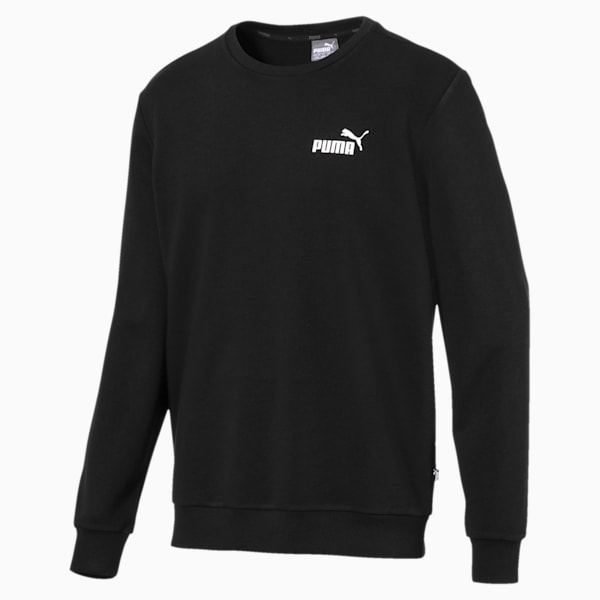 Essentials Men's Crew-Neck Sweatshirt, Puma Black, extralarge