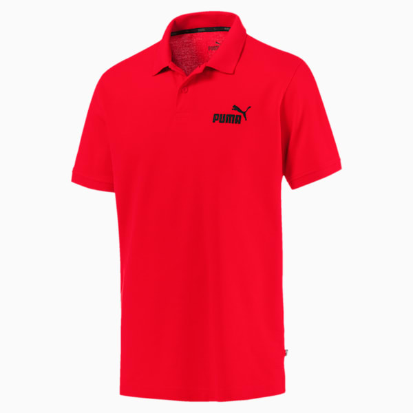 Polera polo de piqué para hombre Essencials, Puma Red, extralarge