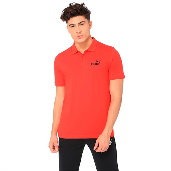 Essentials Men's Jersey Polo, Puma Red, extralarge-IND