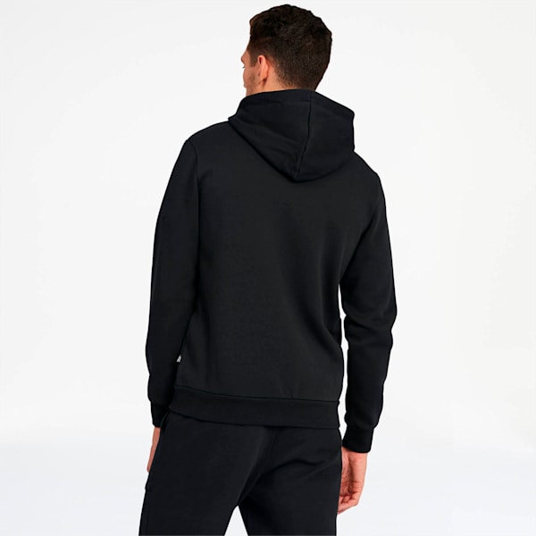 Essentials Men's Hooded Fleece Jacket, Puma Black, extralarge