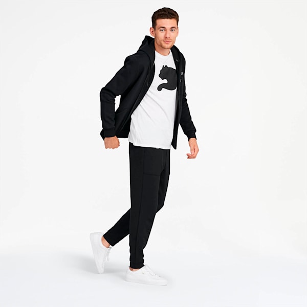 Polerón con capucha y cierre Essentials para hombre, Puma Black, extralarge