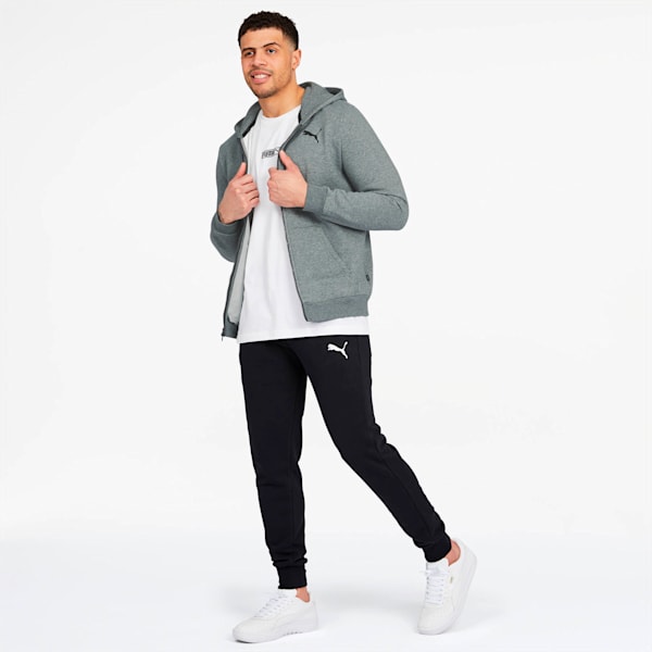 Essentials Men's Hooded Fleece Jacket, Medium Gray Heather-Cat, extralarge
