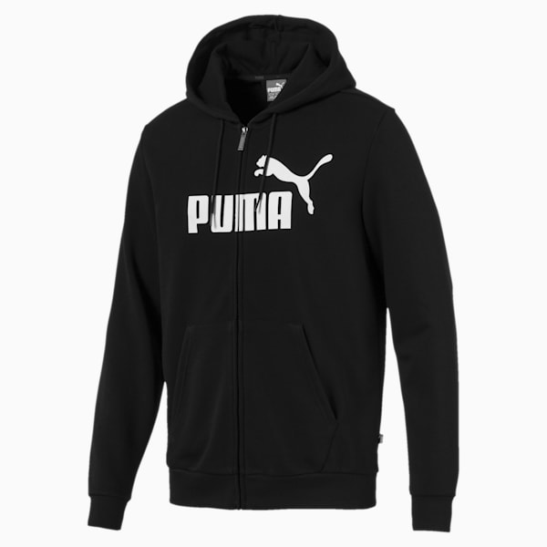 Essentials Men's Hooded Jacket, Puma Black, extralarge-IND
