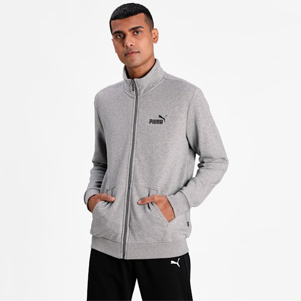 Essentials Men's Track Jacket, Medium Gray Heather, extralarge-IND