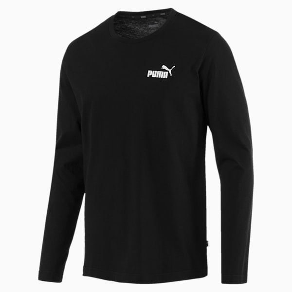Essentials Long Sleeve Men's T-Shirt, Cotton Black, extralarge