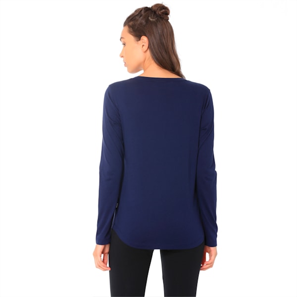 Essentials Long Sleeve Women's T-Shirt, Peacoat-Cat, extralarge-IND