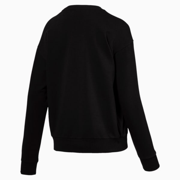 Essentials Women's Crewneck Sweashirt, Cotton Black, extralarge