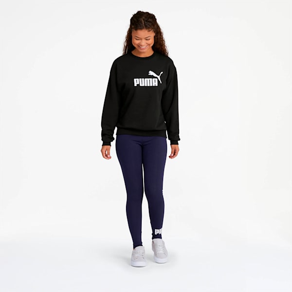 Essentials Women's Crewneck Sweashirt, Cotton Black, extralarge